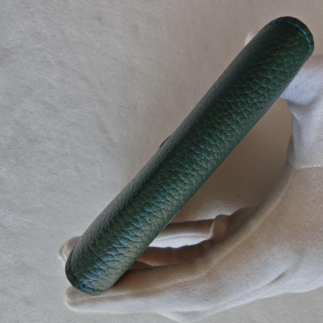 未使用　アブラサス abrasus ツインズミニ財布 グリーン 二つ折り財布