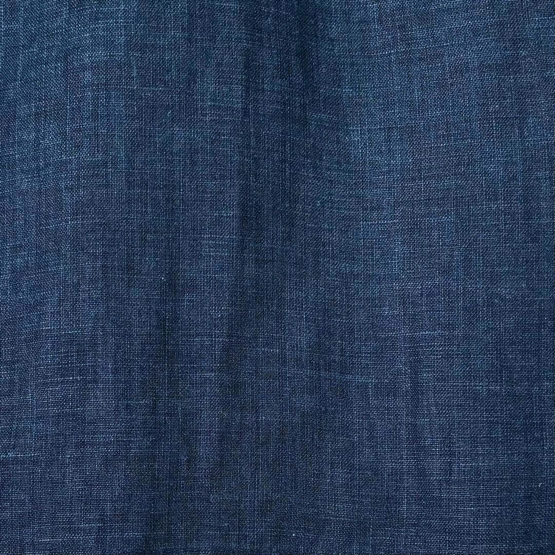 【極美品】ババグーリ リネン タック ロング フレアスカート ネイビー