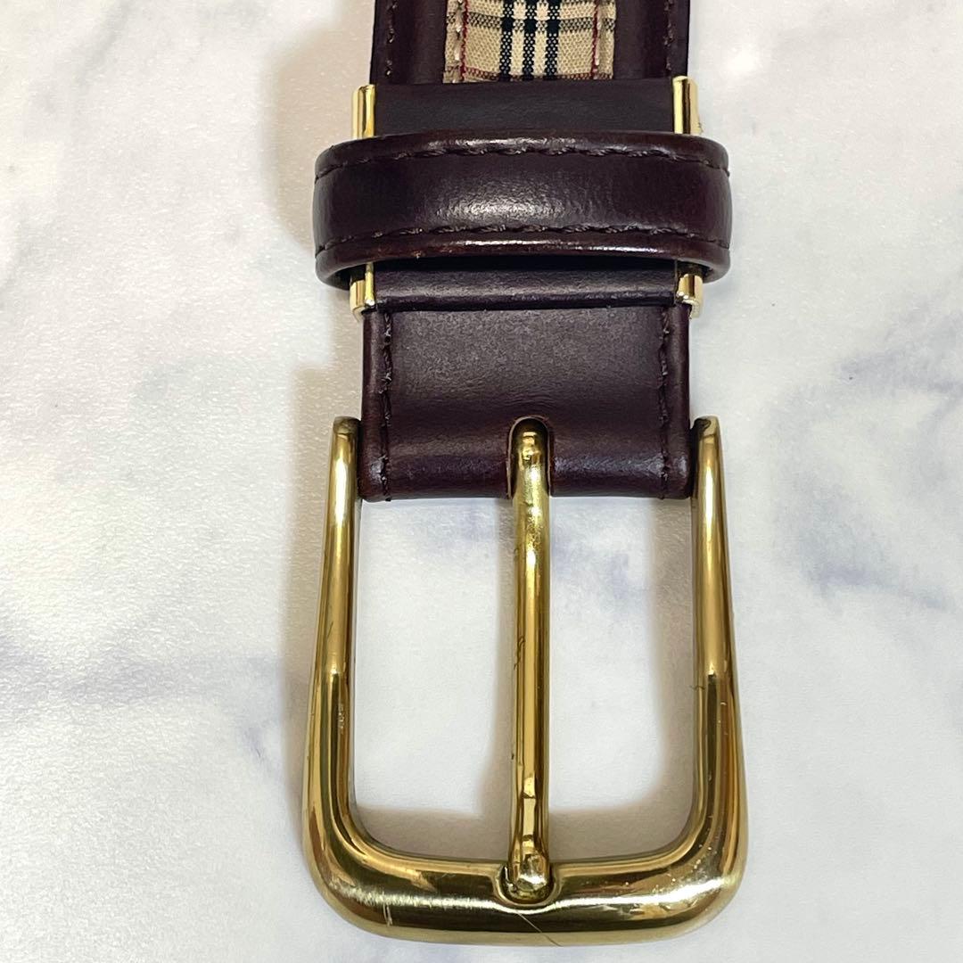 美品✨ BURBERRY LONDON ノバチェック ホースロゴ ベルト