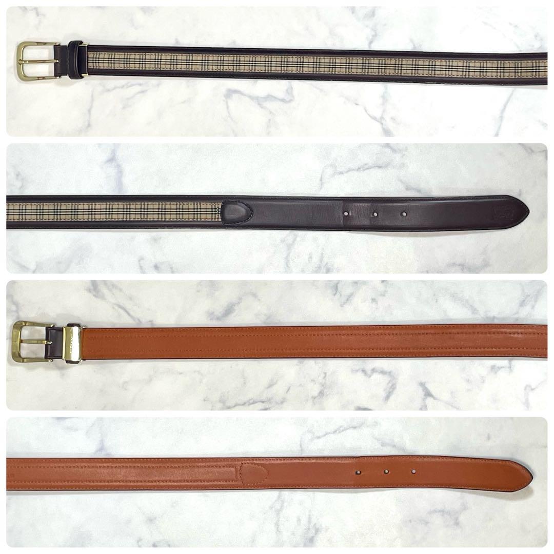 美品✨ BURBERRY LONDON ノバチェック ホースロゴ ベルト