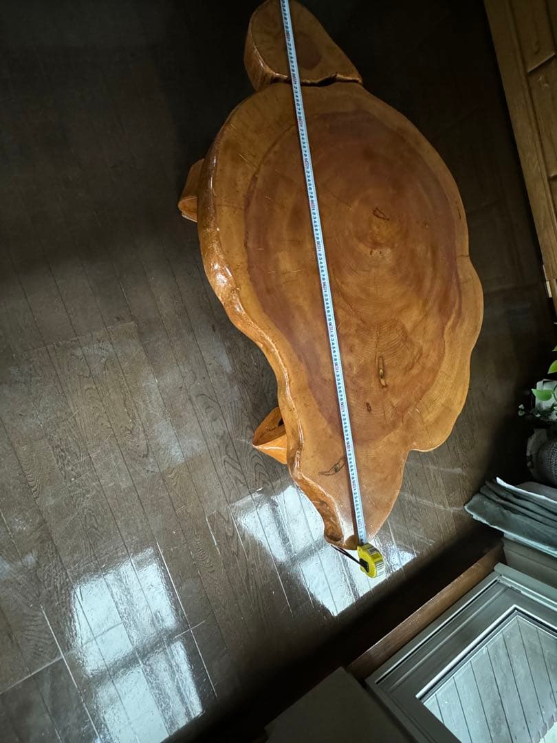 木製 亀型 テーブル 一枚板　お値下げしました