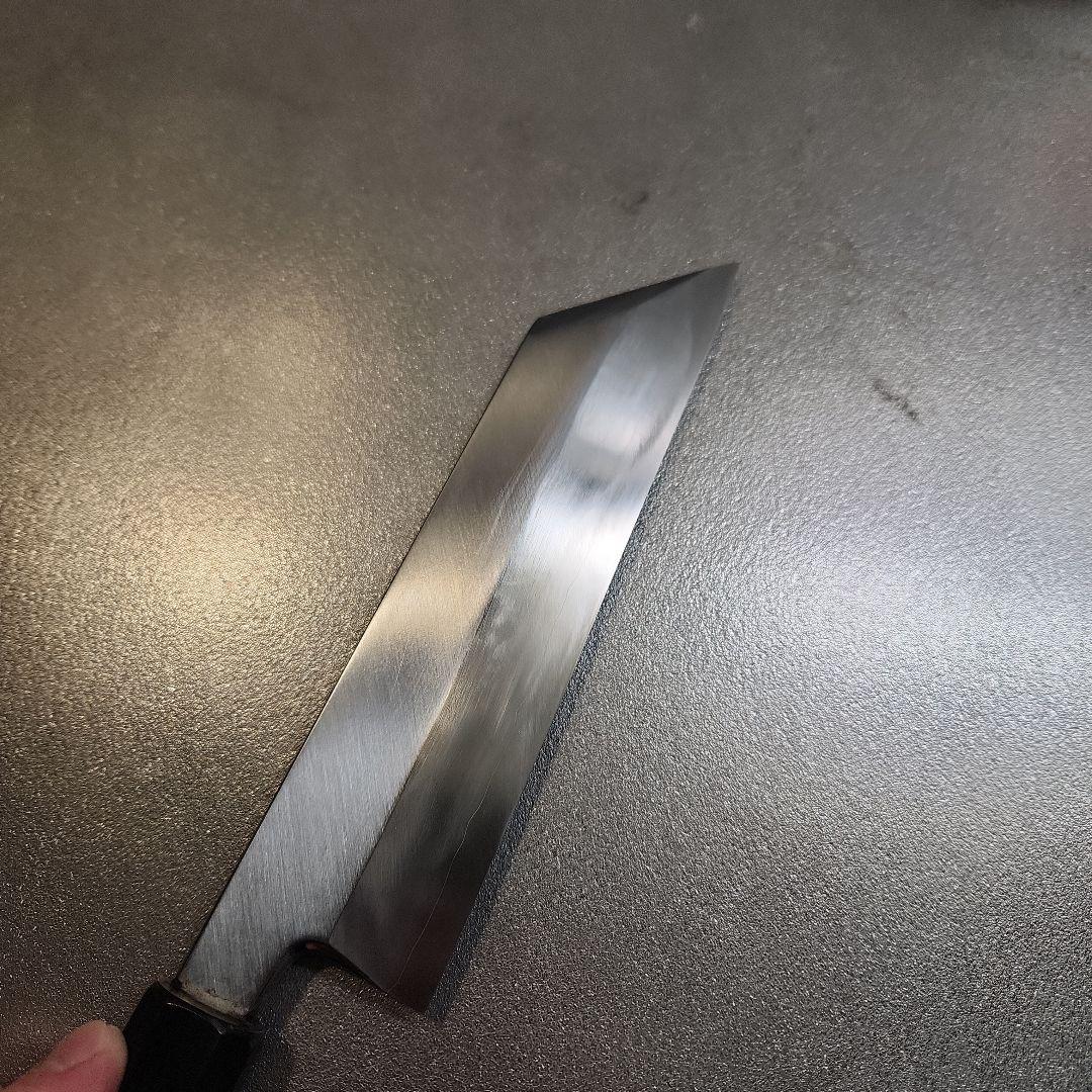 銀三　ケンムキ　17.5cm　黒檀八画柄