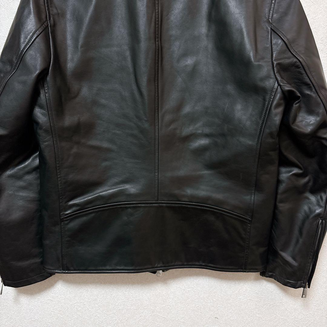 【美品】Theoryセオリー シングルレザーライダースジャケット 牛革カウレザー