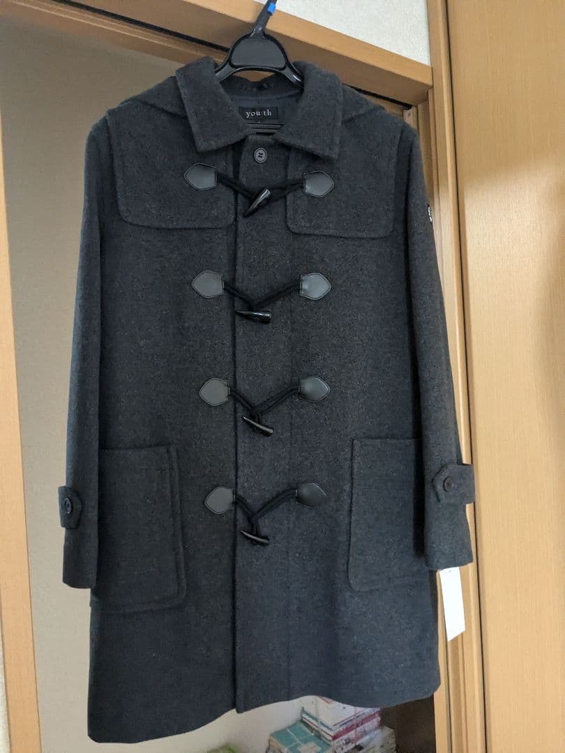 土浦日大　ダッフルコート　グレー　Lサイズ