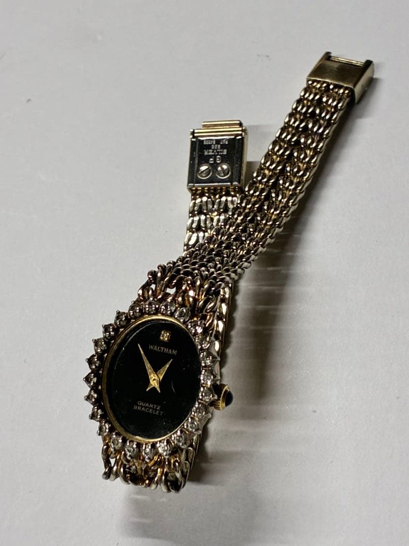 Waltham ウォルサム　クォーツ腕時計　GP on silver