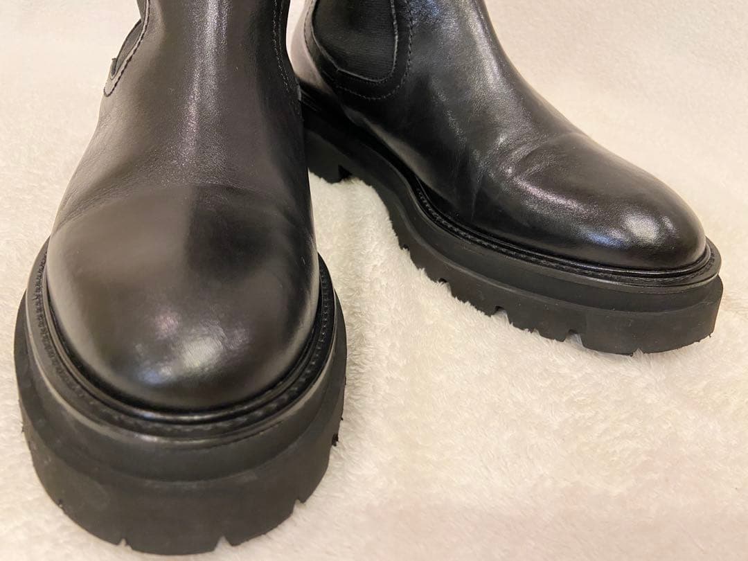 PASCUCCI サイドゴアブーツ ブラック 36 本革　お値下げ