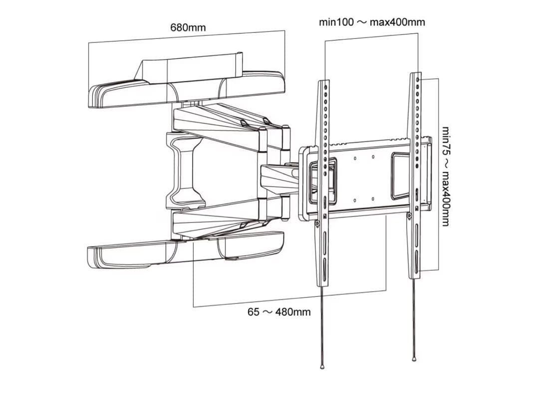 テレビ 壁掛け 金具 37～65型 TVセッターVA226 ブラック