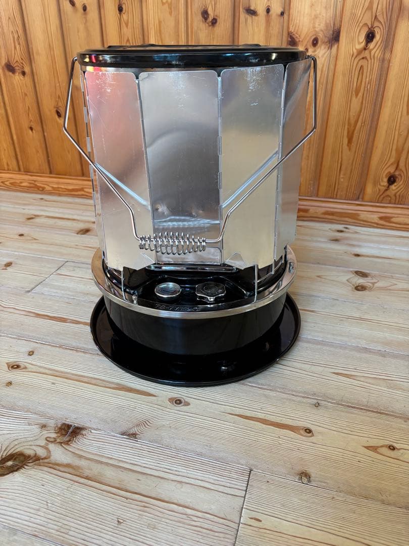 NEWアルパカ石油ストーブ 専用ケース・反射板・替芯•五徳付き・ブラック