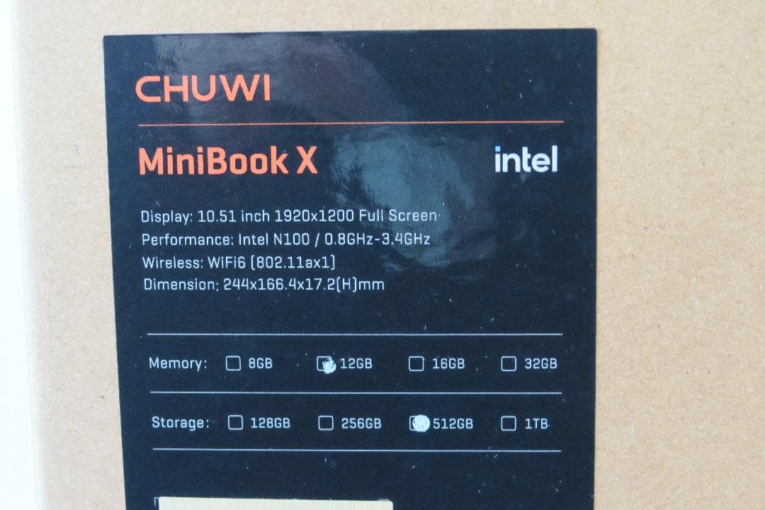 新品同様！UMPC 保護シール付き！CHUWI MiniBook X N100