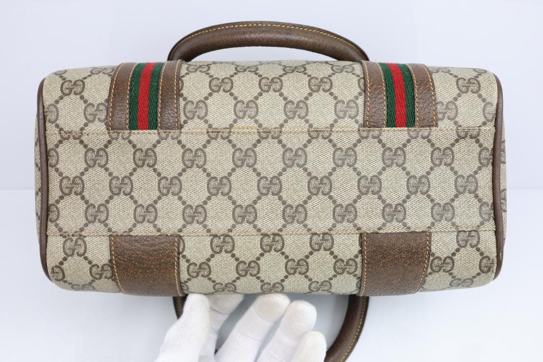 超美品　グッチ GG シェリーライン GG 2way ブラウン ショルダーバッグ