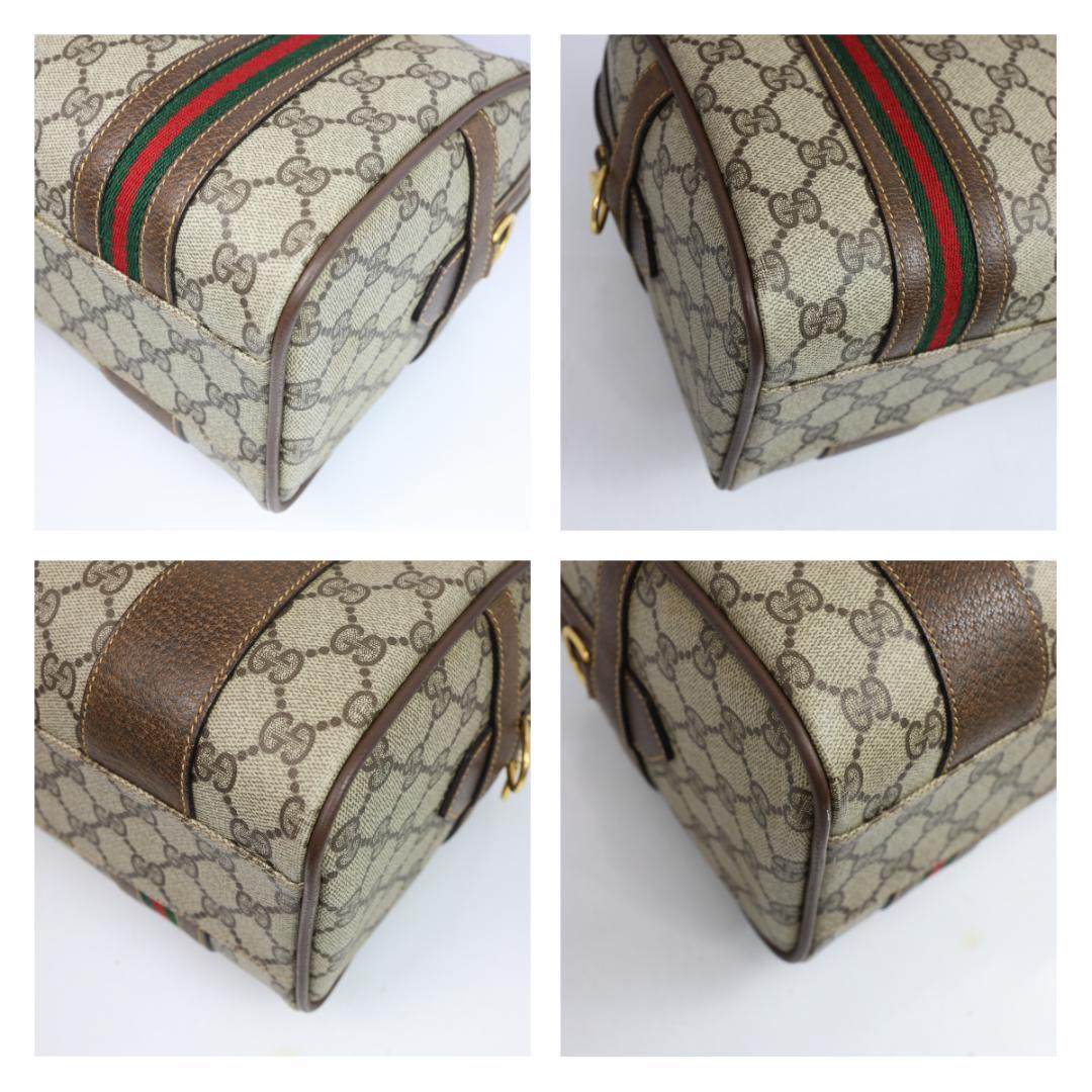 超美品　グッチ GG シェリーライン GG 2way ブラウン ショルダーバッグ