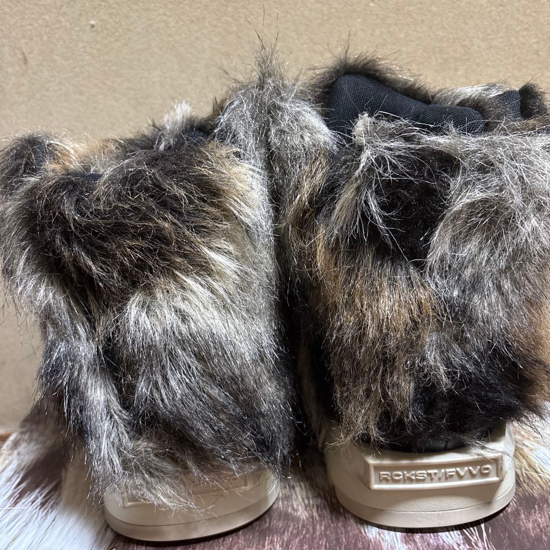 [完売モデル]27.5センチ FVVO x ROCKSTA ダークグレー ファー