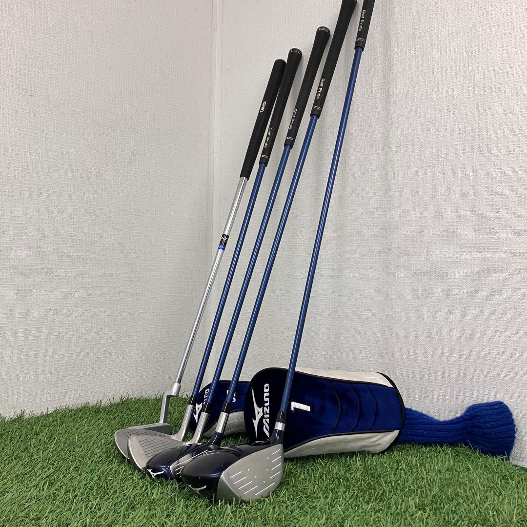 ミズノ ジュニア ゴルフクラブ 120cmタイプ 5本セット バッグ付 USED