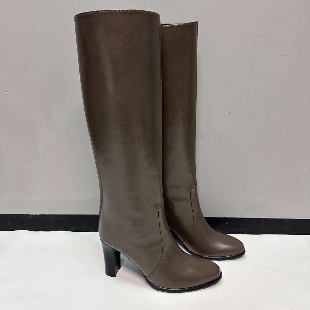 FURUYA フルヤ　ロングブーツ　ブラウン　ストレート　24cm レザー　本革