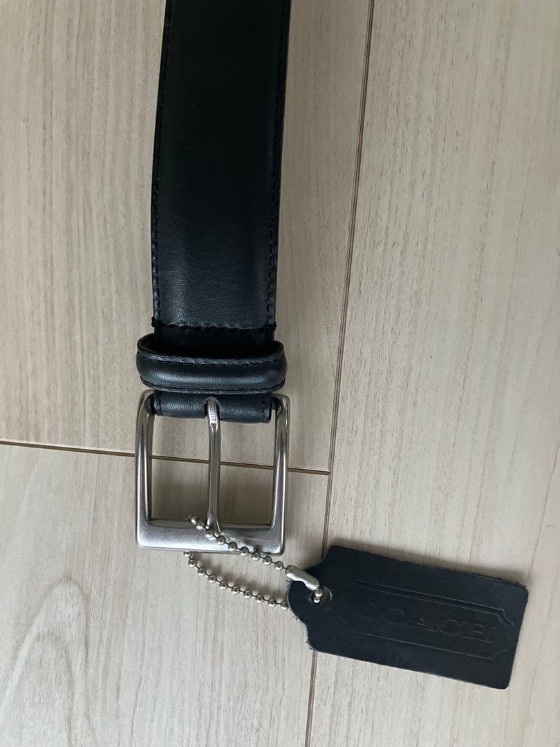 COACH ブラック レザーベルト