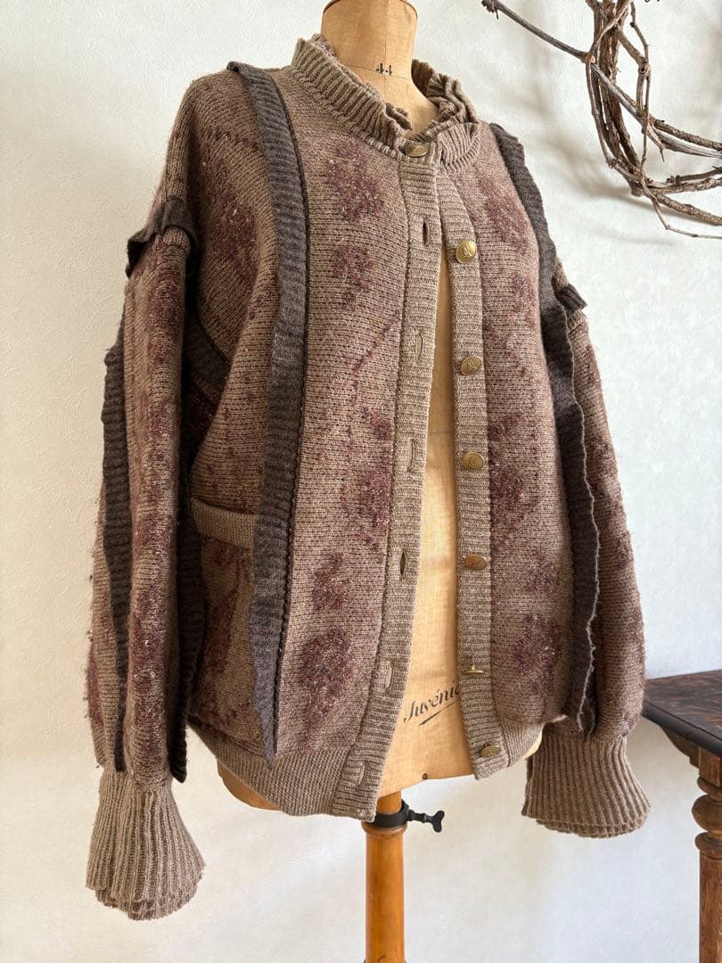 NATIVE village gasa ニットカーディガン