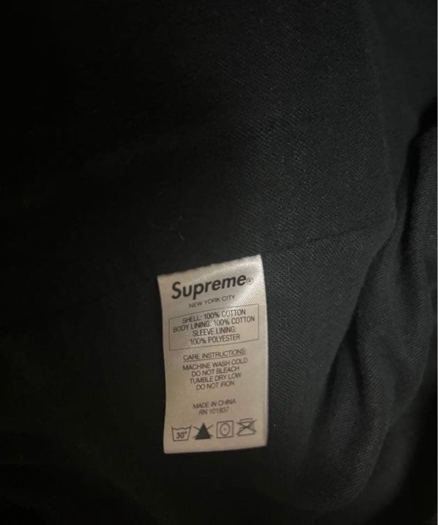 美品 Supreme Denim Twill Varsity Jacket L