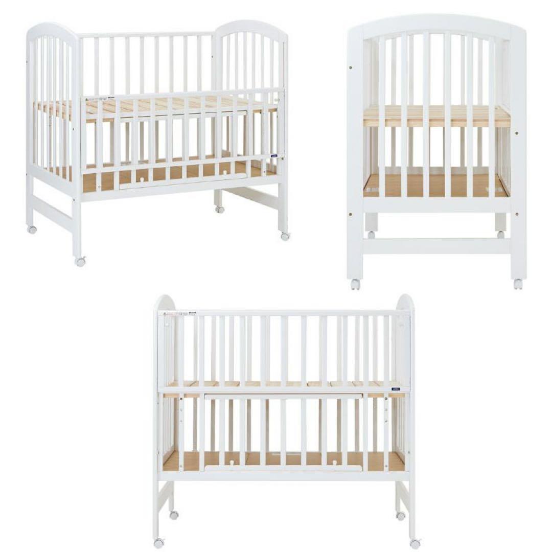 KATOJI(カトージ) ハイポジションベビーベッド アーチ（ホワイト）