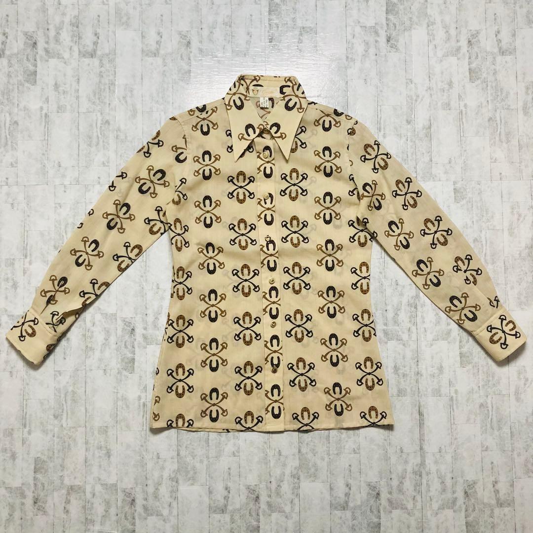 【希少デザイン】GUCCI グッチ GG柄 長袖シャツ 総柄