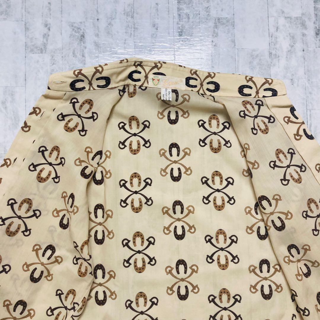 【希少デザイン】GUCCI グッチ GG柄 長袖シャツ 総柄