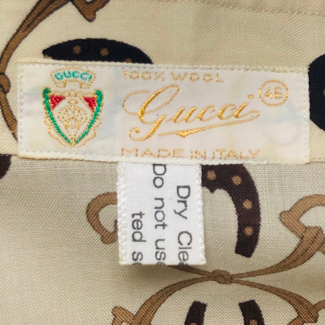 【希少デザイン】GUCCI グッチ GG柄 長袖シャツ 総柄