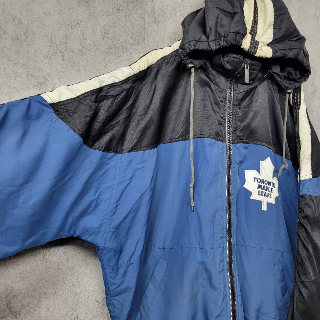 古着 90s スターター NHL トロントメープルリーフス ナイロンジャケット