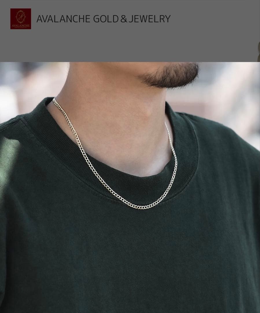 AVALANCHE 10Kイエローゴールドネックレス 45cm-55cm
