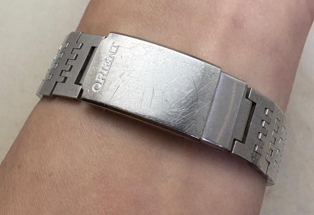 929/稼働 オリエント クロノエース 9面カットガラス ホログラム盤 自動巻き