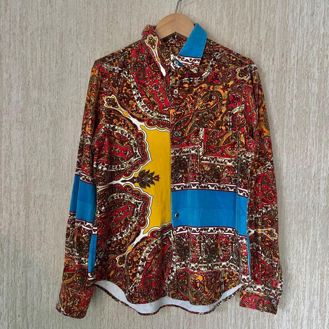 コムデギャルソン ベルベット ベロア ペイズリー シャツ