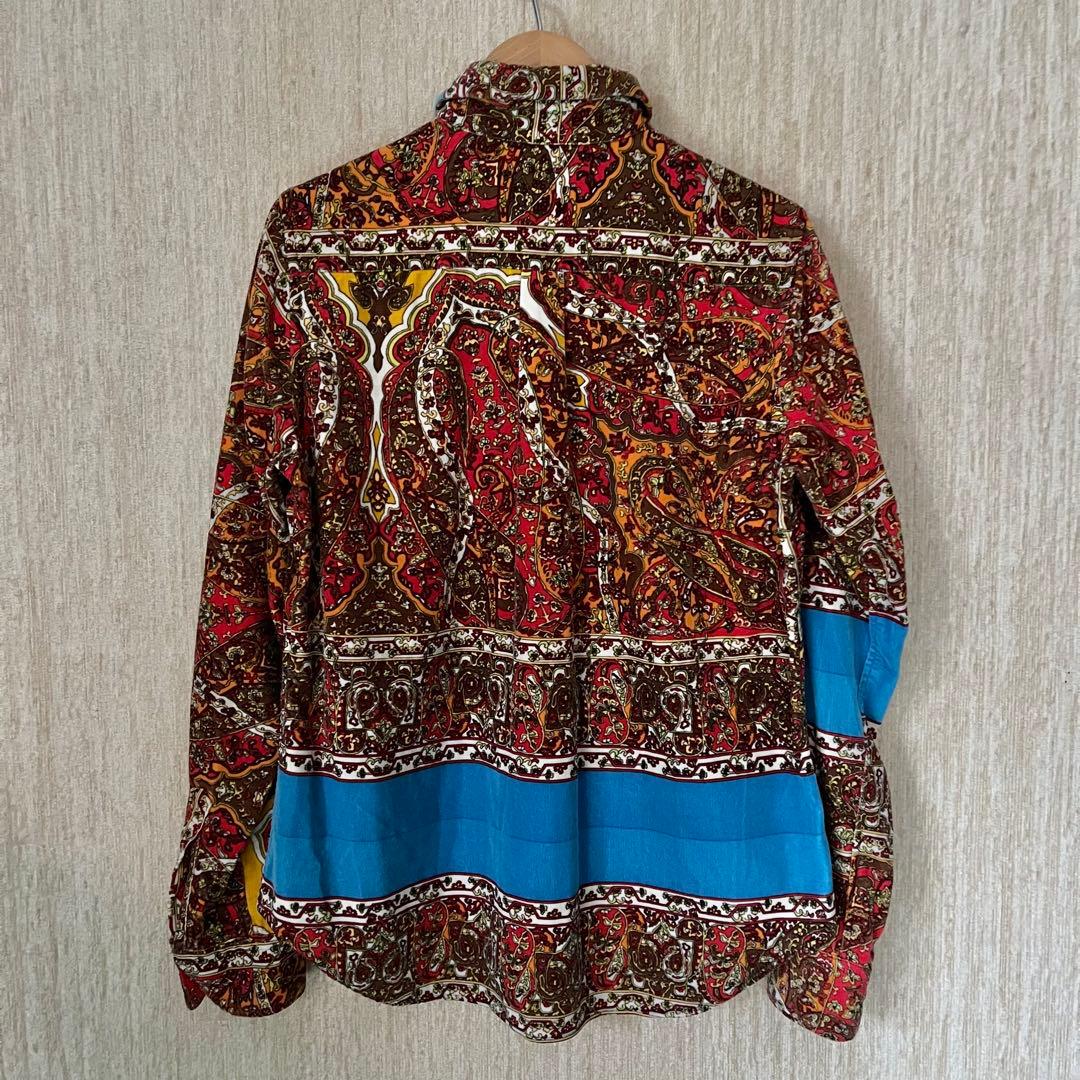 コムデギャルソン ベルベット ベロア ペイズリー シャツ