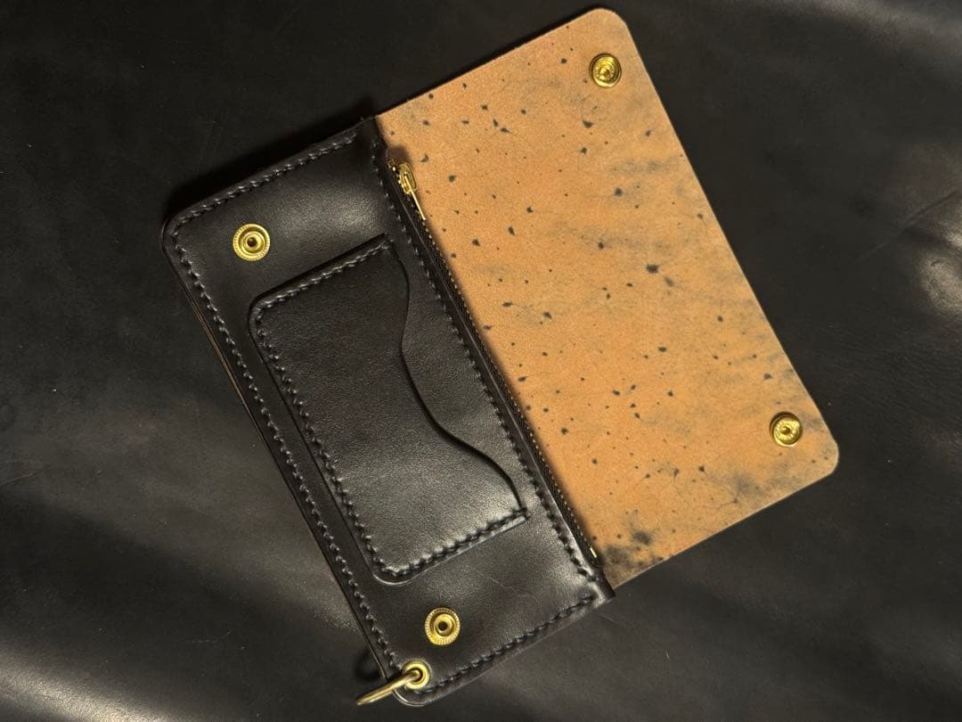 [わか]超希少!GUIDI社ホースバット黒トラッカーウォレット