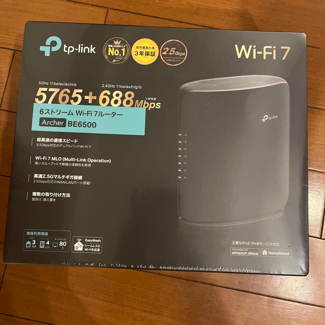 Wi-Fiルーター　tp-link Archer BE6500