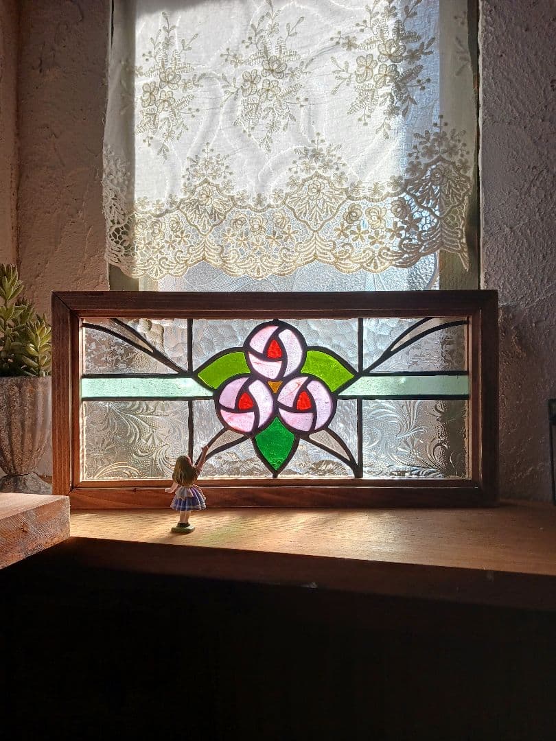 ステンドグラス　薔薇のブーケ