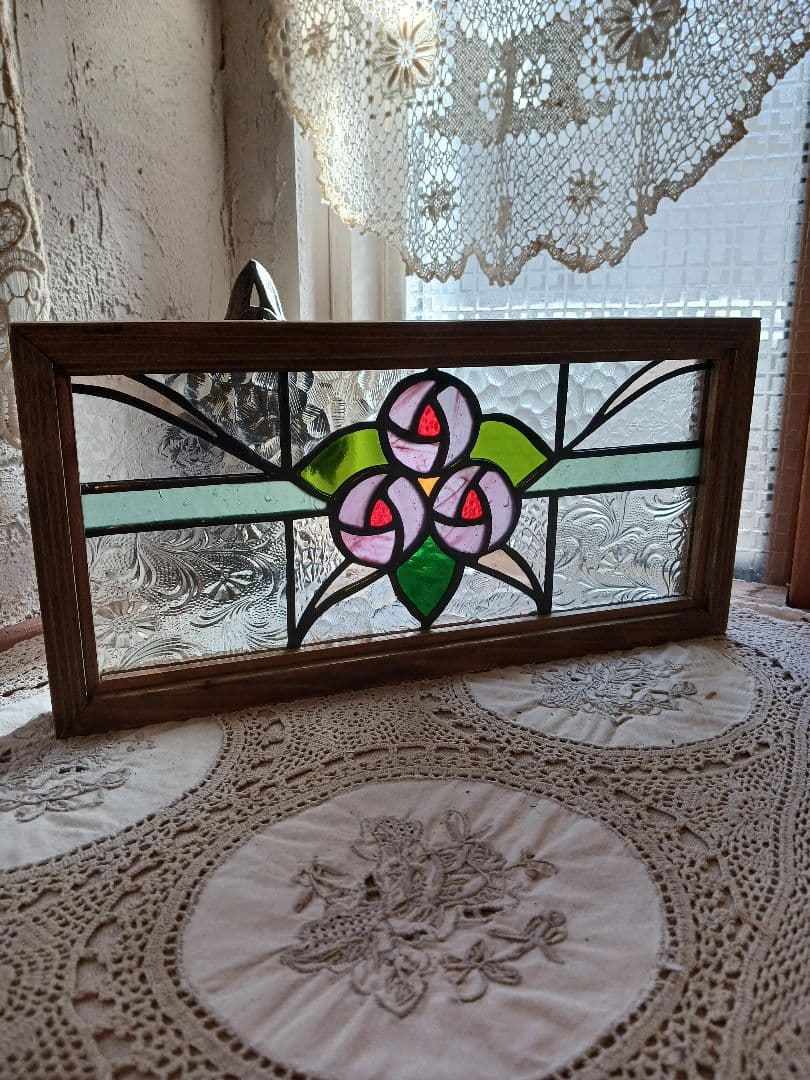 ステンドグラス　薔薇のブーケ