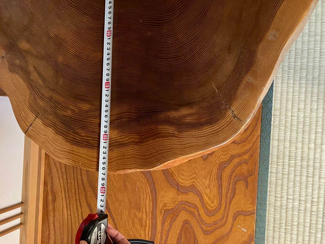 一枚板座卓　丸太座卓　1本木座卓　切り株座卓　年輪座卓　ねんりん　天然