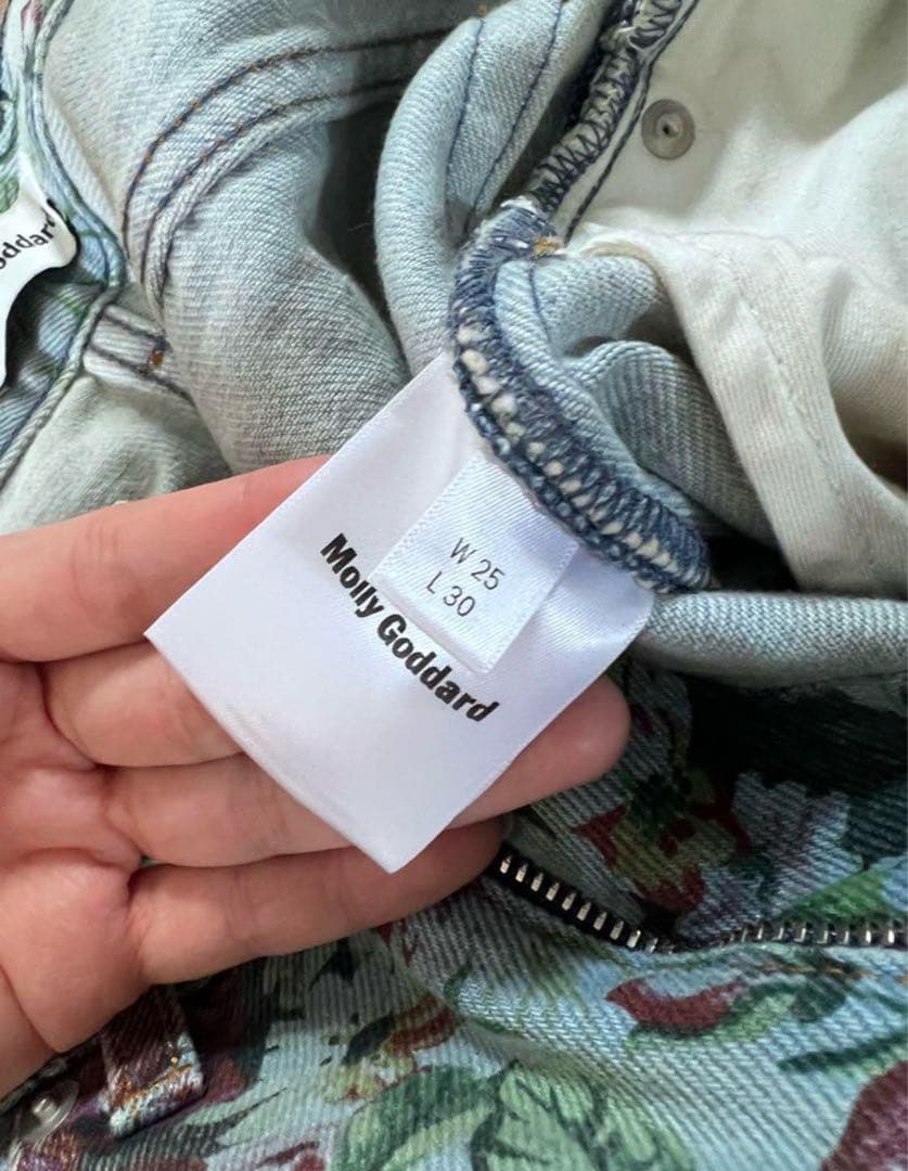 molly goddard 花柄　デニム