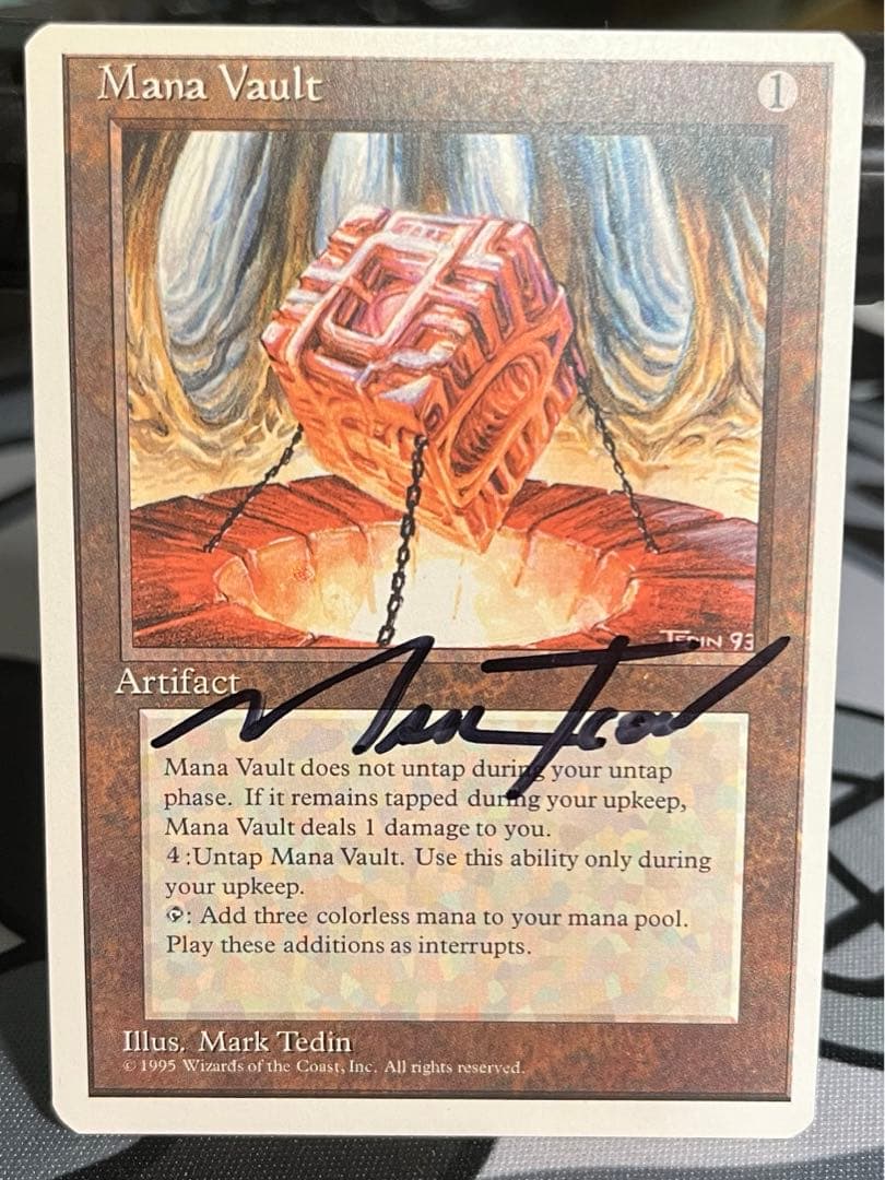 魔力の櫃 Mana Vault 4ED English (Signed) MTG