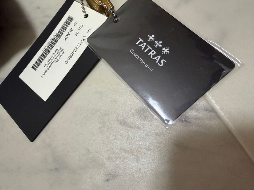 TATRAS タトラス　NOKO ノコ　ノーカラー　ダウン　黒　カード付　1