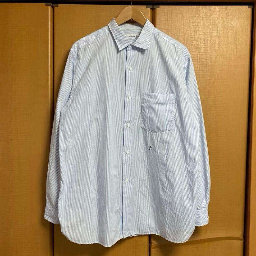 ナナミカ Regular Collar Stripe Wind Shirt