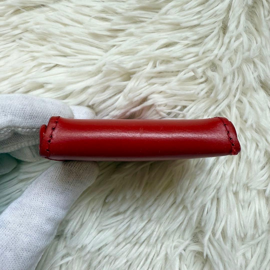 【希少】ホワイトハウスコックス 馬蹄型 ケース ブライドルレザー レッド