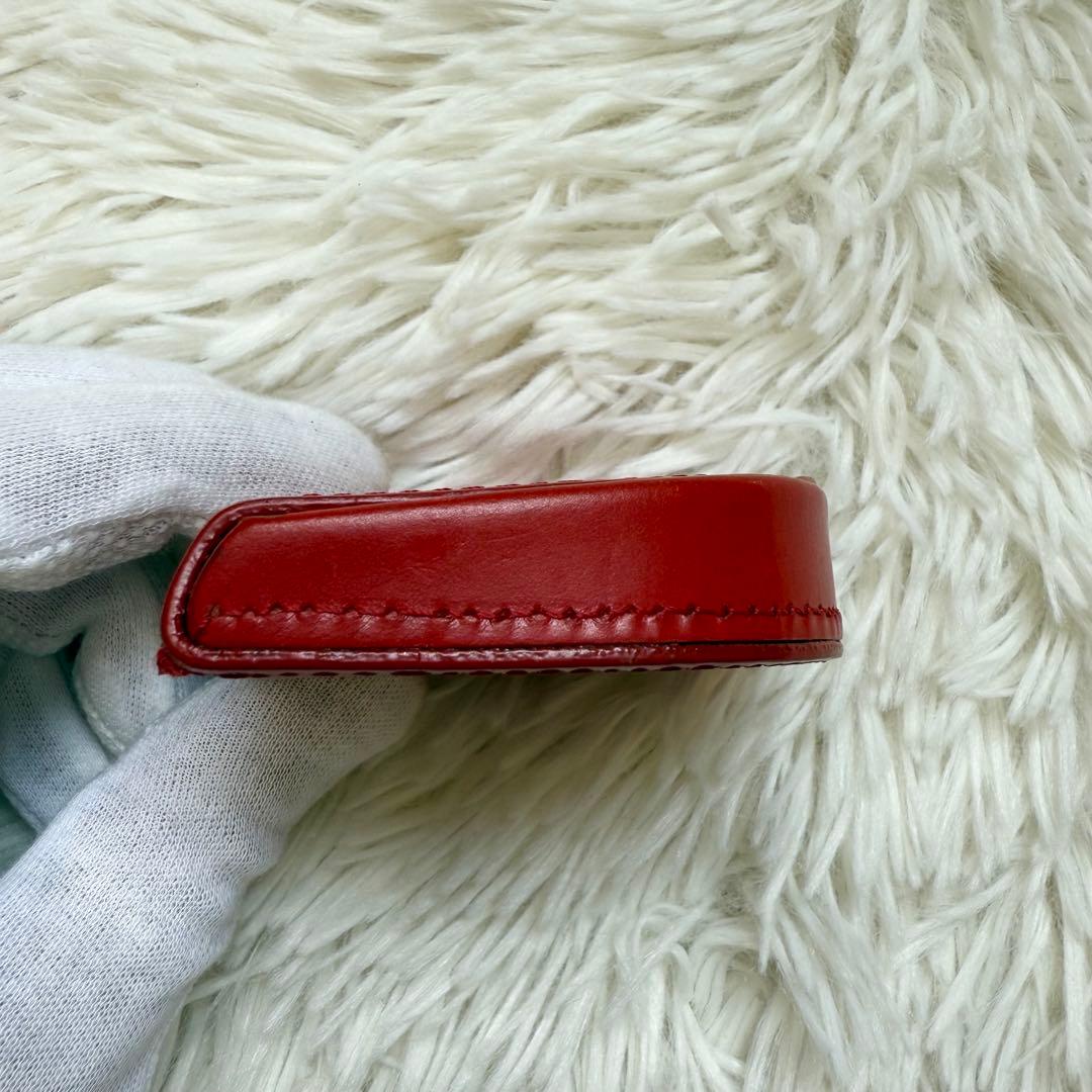 【希少】ホワイトハウスコックス 馬蹄型 ケース ブライドルレザー レッド