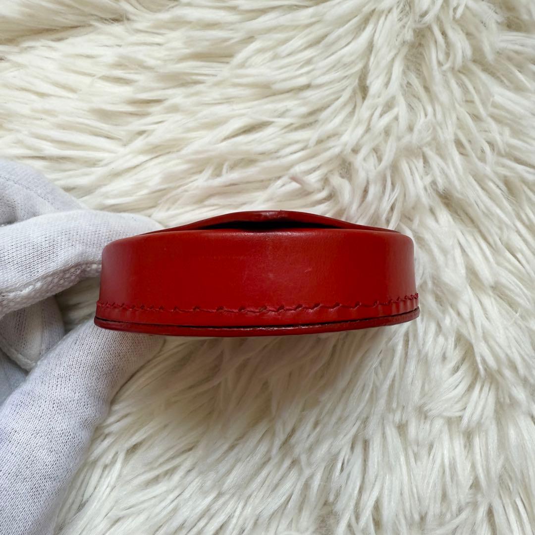 【希少】ホワイトハウスコックス 馬蹄型 ケース ブライドルレザー レッド