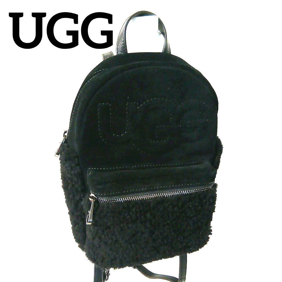 UGG アグ ミニリュック バックパック シープ ブラック スエード ボア