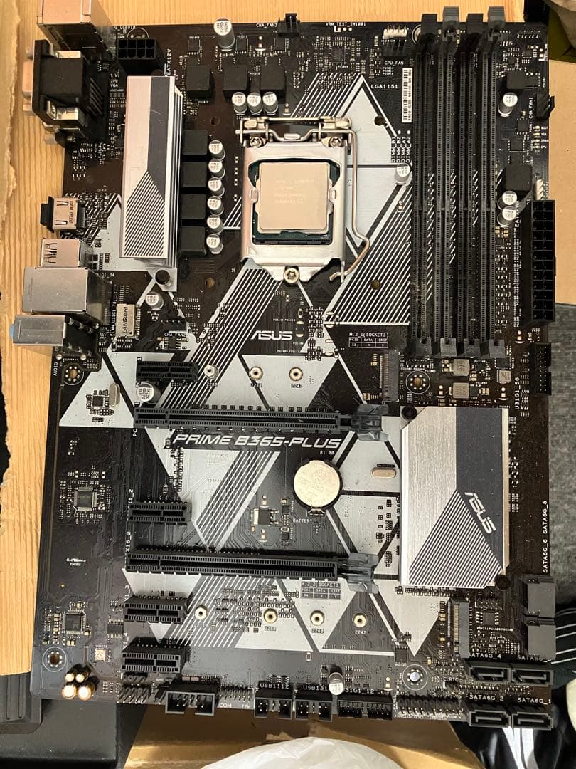 i7 9700K + ASUS B365 PLUS CPU+マザーボードのセット