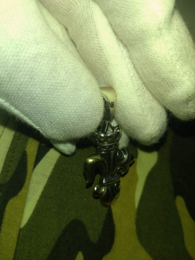 ロードキャメロット百合王冠十字トップ☆オマケ、チェーン 50cm♪シルバー925