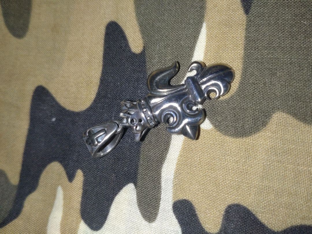 ロードキャメロット百合王冠十字トップ☆オマケ、チェーン 50cm♪シルバー925