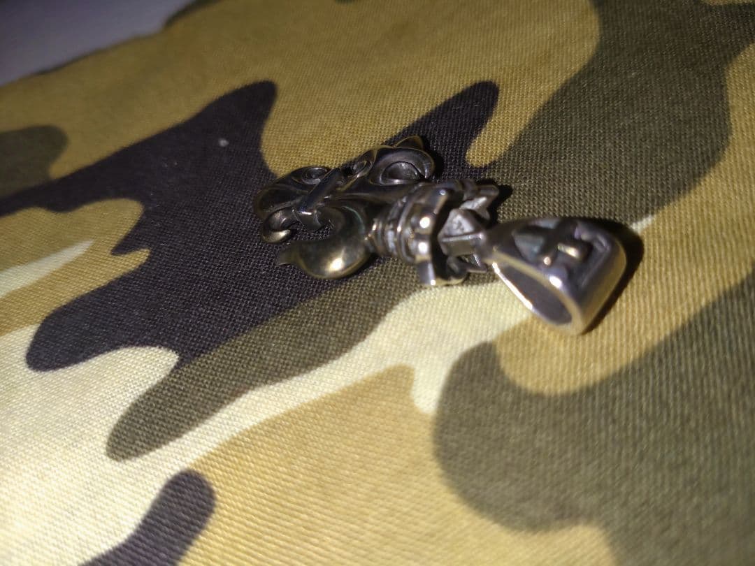 ロードキャメロット百合王冠十字トップ☆オマケ、チェーン 50cm♪シルバー925