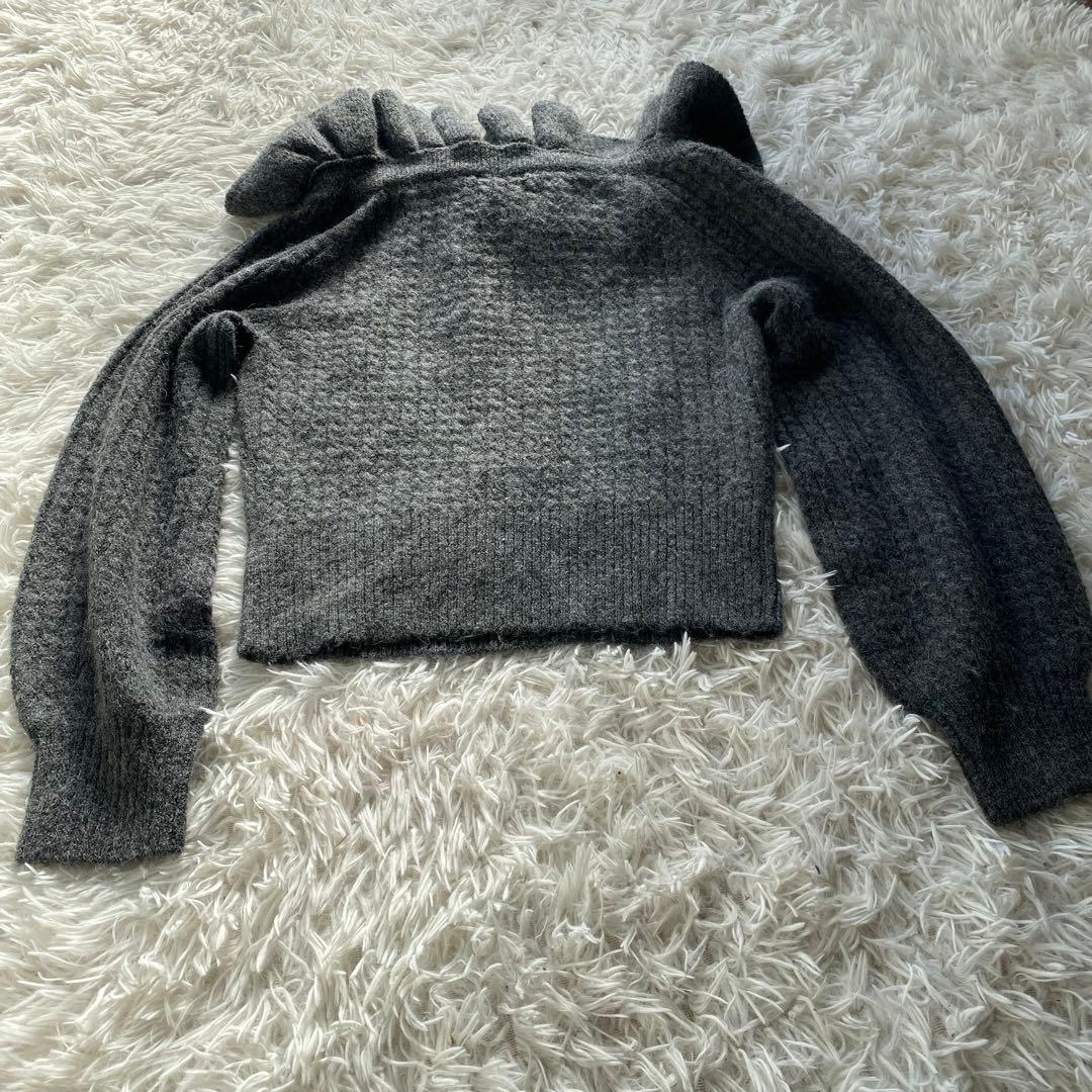 新品タグ付き FRAY I.D フリルカラー ケーブルプルオーバー アルパカ