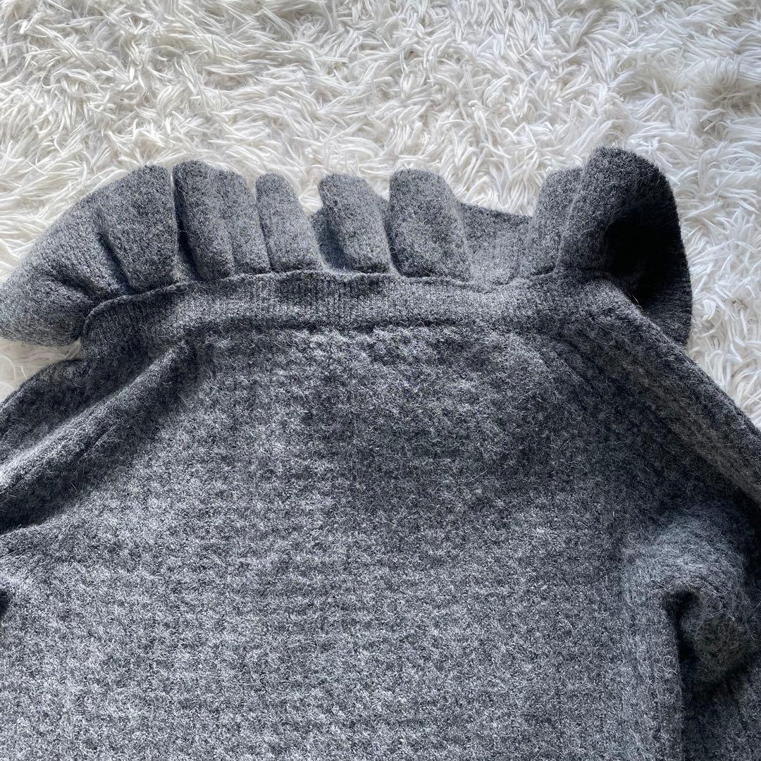 新品タグ付き FRAY I.D フリルカラー ケーブルプルオーバー アルパカ