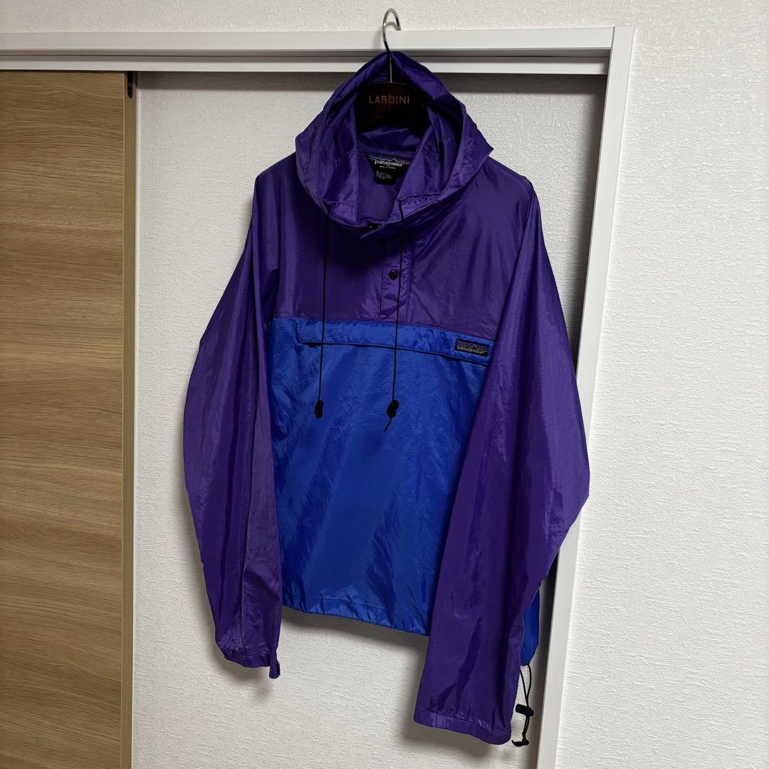 【80s】patagoniaフェザーウェイトシェルプルオーバーアノラックパーカー